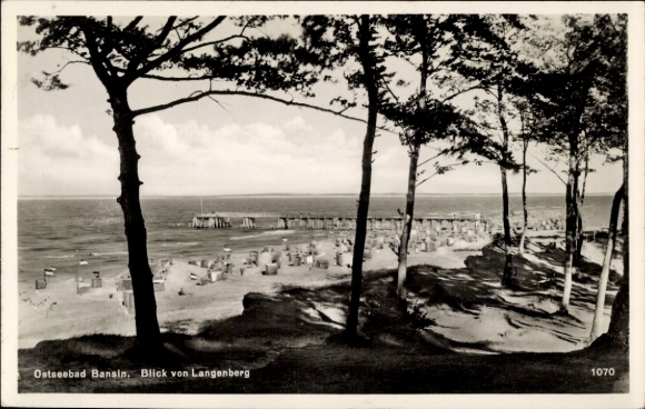 Photo Postcard Seebad Bansin, beach view from Langenberg