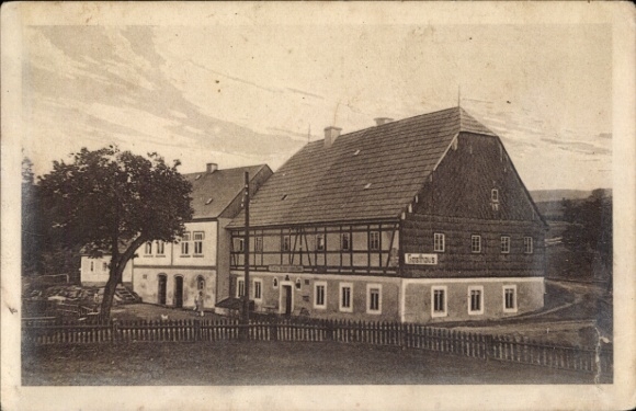 Ak Deutschkatharinenberg Deutschneudorf in het Erzgebirge, herberg aan de groene boom