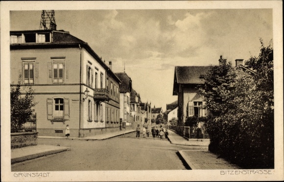 Postcard Grünstadt in der Pfalz, Bitzenstrasse