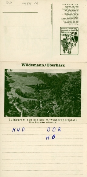 Ak Wildemann Clausthal Zellerfeld im Oberharz, Gesamtansicht, Männerrunde in Wirtschaft, Sage