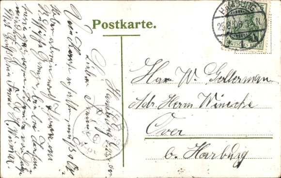 Postcard Hamburg Mitte Neustadt, Jungfernstieg