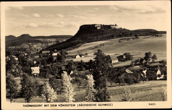 Ak Thürmsdorf Struppen Saksisch Zwitserland, algemeen beeld, Königstein