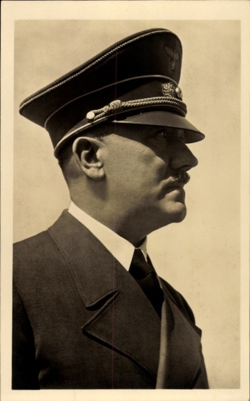 Ak Führer und Reichskanzler Adolf Hitler, Portrait im Profil, Photo Hoffmann 52