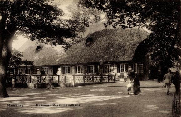 Postcard Hamburg Mitte Hamm, Hammer Park, Landhaus