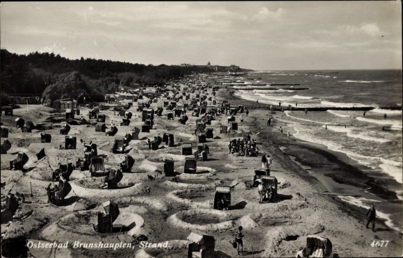 Ak Ostseebad Brunshaupten Kühlungsborn, Strand, Strandkörbe