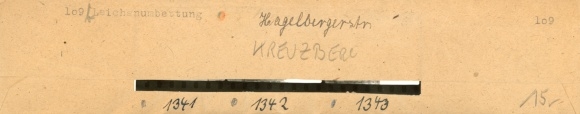 Kontakt wydruk zdjęć Berlin Kreuzberg, Hagelbergerstraße, ponowny pochówek zwłok, około 3 zdjęć. 4x2cm