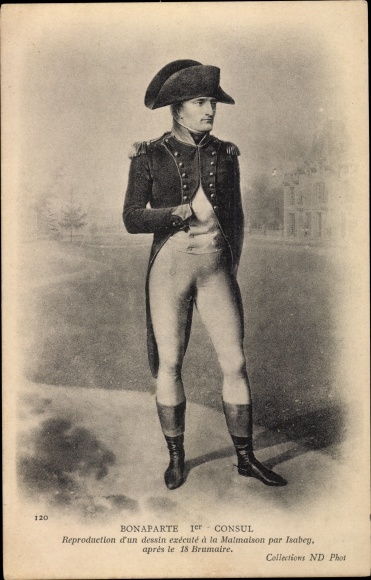 Artist Postcard Isabey, Napoleon Bonaparte, Portrait, Rueil, Chateau de la Malmaison