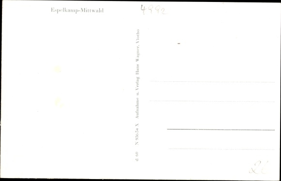 Postcard Mittwald Espelkamp in East Westphalia Lippe, forest school with associated gym