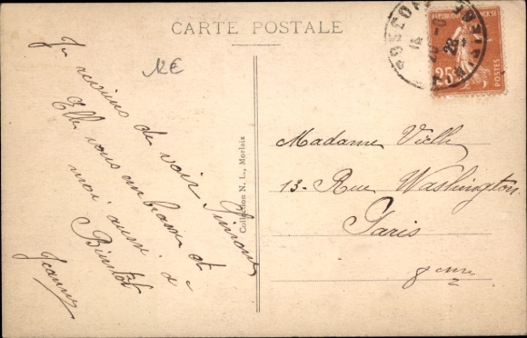 Postcard Roscoff Finistère, Sanatorium, children playing in the yard,