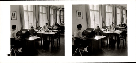Stereo spatial image The NS model companies 1937-38 No. 166, Bayerische Gemeindebank Munich