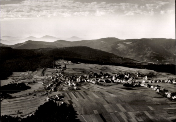 Postcard Dobel in the Black Forest, aerial photograph