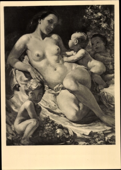 Artist Postcard Heymann, Rich., fertility, female nude, HDK 526
