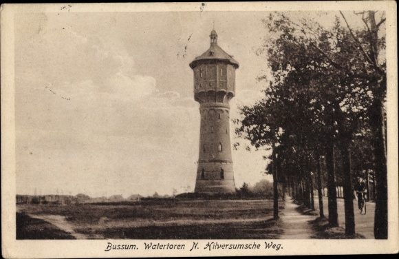 Postcard Bussum North Holland Netherlands, Watertoren N. Hilversumsche Weg