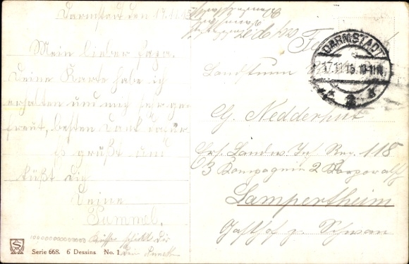 Postcard Enemy Airman, Cooking Pot, Crow, Droppings
