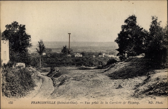 Ak Franconville Val d Oise, Vue prise de la Carriere de Fecamp