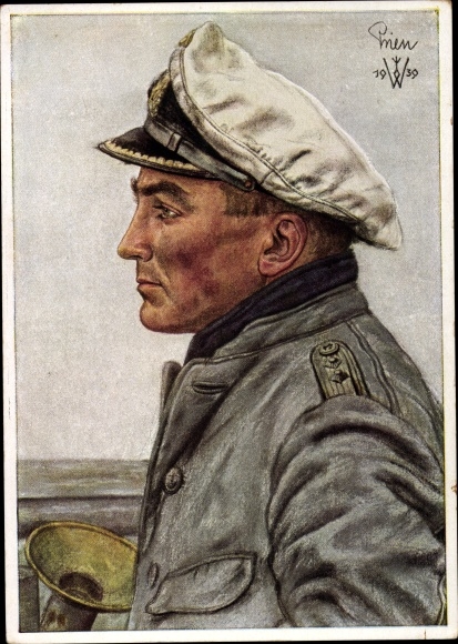 Artist PC Willrich, Wolfgang, lieutenant captain Günther Prien, recipient of the Knight&#39;s Cross, VDA 1 5 2