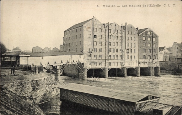 Ak Meaux Seine-et-Marne, Les Moulins de l'Echelle