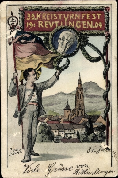 Artist PC Reutlingen in Württemberg, 36th district gymnastics festival 1904