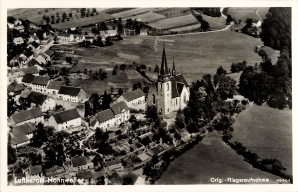 Ak Nonnweiler in Saarland, luchtfoto