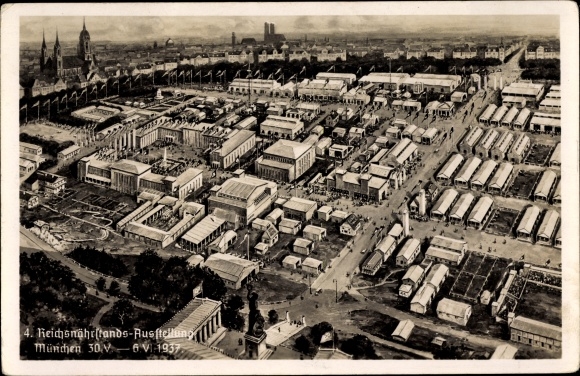 Ak München Bayern, 4. Reichsnährstands-Ausstellung 1937, Fliegeraufnahme