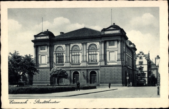 Postcard Lutherstadt Eisenach Thuringia, City Theatre