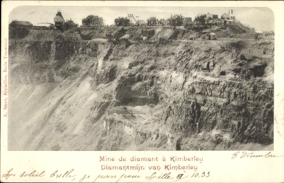 Postcard Kimberley South Africa, diamond mine