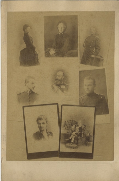 Cabinet Photo Duchy of Saxe-Meiningen Princess Feodora, Princess Marie, George II, Prince Ernst