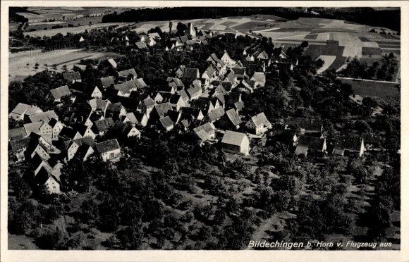 Postcard Bildechingen Horb am Neckar, aerial photograph