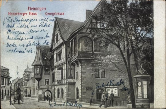 KP Meiningen w Turyngii, Henneberger House, Georgstraße, wagon pocztowy, architektura