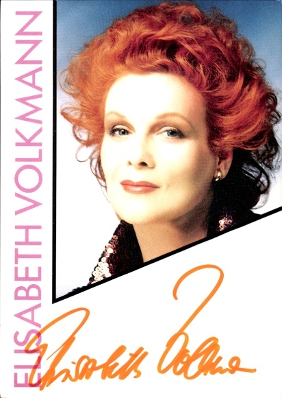 Postcard actress Elisabeth Volkmann, portrait, autograph