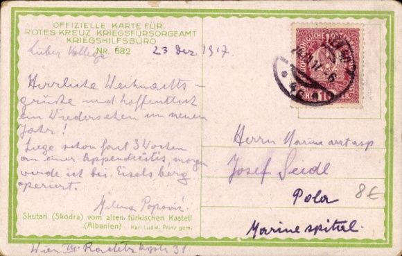 Artysta KP Prinz, Karl Ludwig, Scutari Skutari Shkodra Albania, widok na miejsce