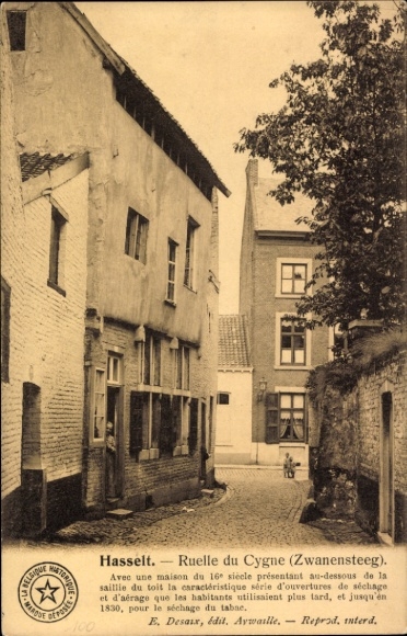 Ak Hasselt Vlaanderen Limburg, Ruelle du Cygne, 16e eeuw, gebouw, architectuur