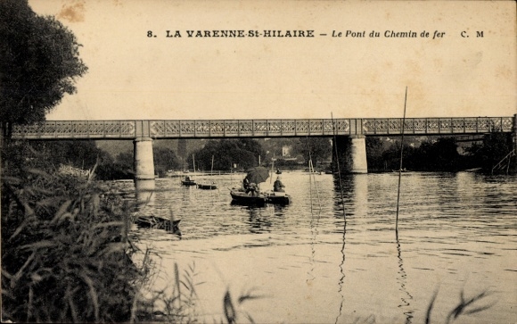 Ak La Varenne Saint Hilaire Val de Marne, Pont du Chemin de fer
