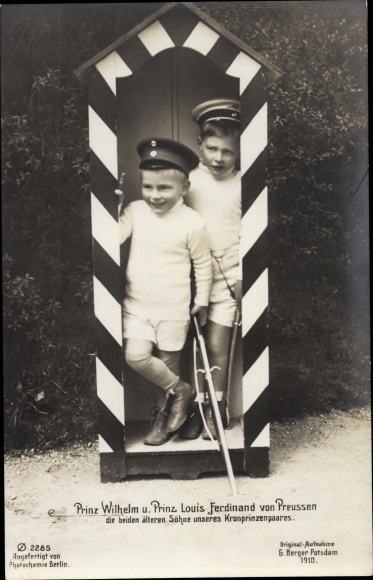 Ak Die ältesten Söhne des Kronprinzenpaares, Prinz Wilhelm, Prinz Louis Ferdinand, PH 2265