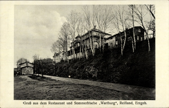 Ak Reifland Lengefeld im Erzgebirge Sachsen, Restaurant Wartburg