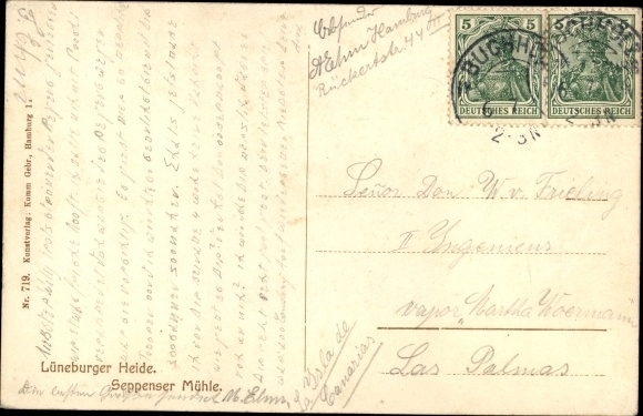 Ak Holm Seppensen Buchholz in de Noorderheide, Seppenser molen, wateren, molenrad