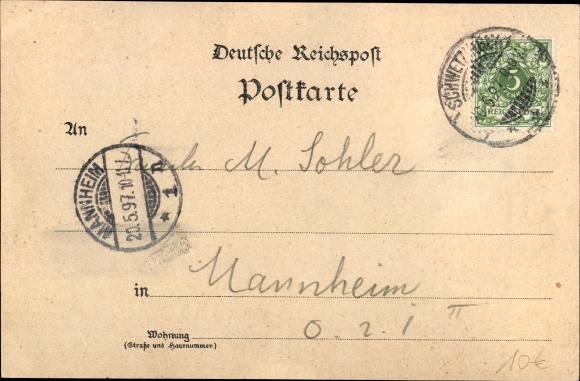 lito Schwetzingen Kąpać Württemberg, Świątynia Merkurego, Meczet, Basen ze Świątynią Kaiser Friedrich
