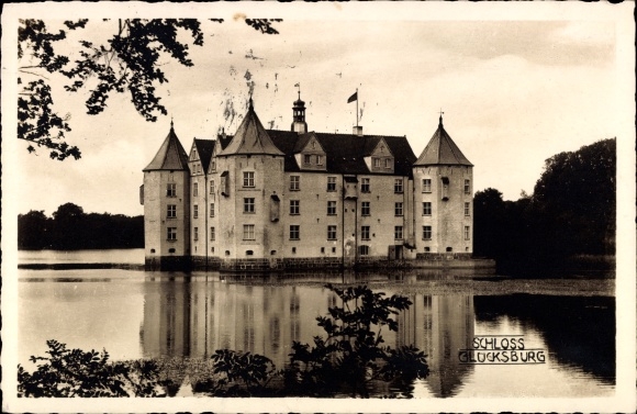 Postcard Glücksburg on the Baltic Sea, Glücksburg Castle