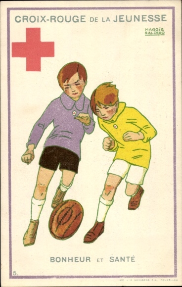 Artist Postcard Salzedo, Maggie, Red Cross Youth