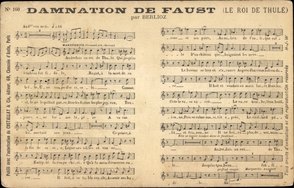 Song CPA Damnation de Faust par Berlioz