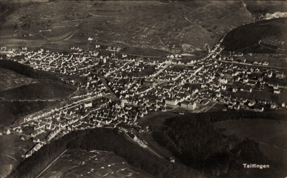 Postcard Tailfingen Albstadt in the Zollernalbkreis Württemberg, aerial photograph