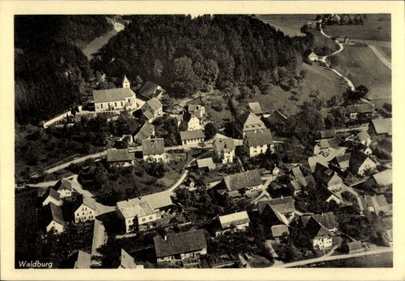 Postcard Waldburg in Württemberg, aerial photograph