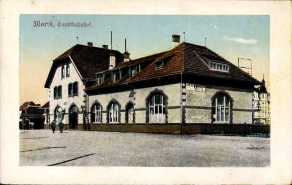Postcard Moers am Niederrhein, Hauptbahnhof