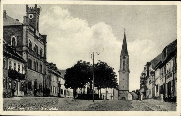 Postcard Kemnath in the Upper Palatinate, town square