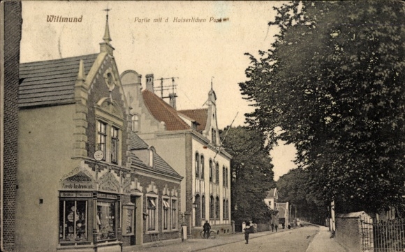 PC Wittmund in East Frisia, street scene, post office