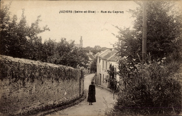 Postcard Juziers-Yvelines, Rue du Capron