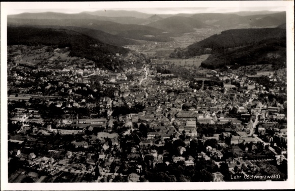 Postcard Lahr in the Black Forest Baden, aerial photo