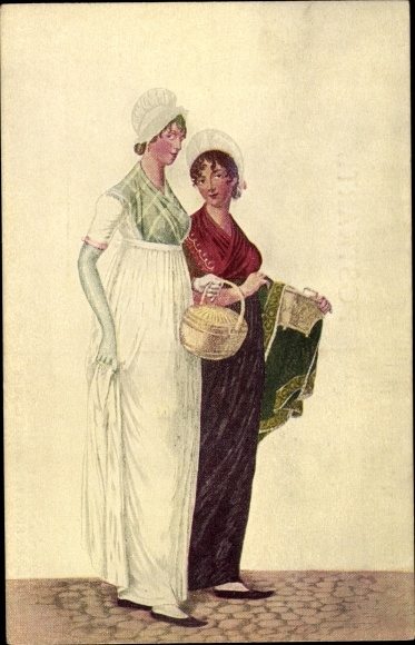 Artist PC Suhr, C, Hamburg, March celebration 1913, little girl and cook
