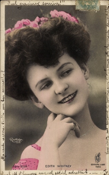 Postcard variety artist Edith Whitney, portrait