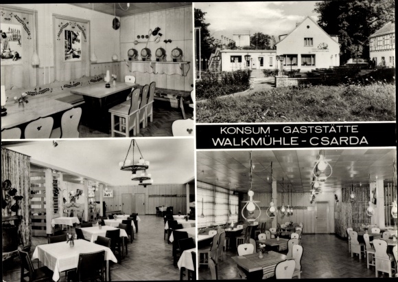 Postcard Sangerhausen am Südharz, consumption restaurant Walkmühle Csarda